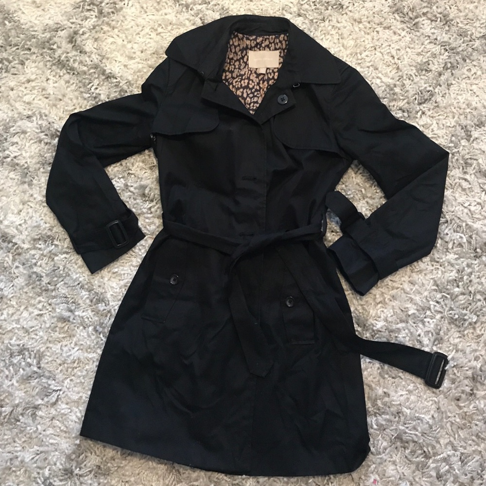 Banana Republic Black Trench - Size Small